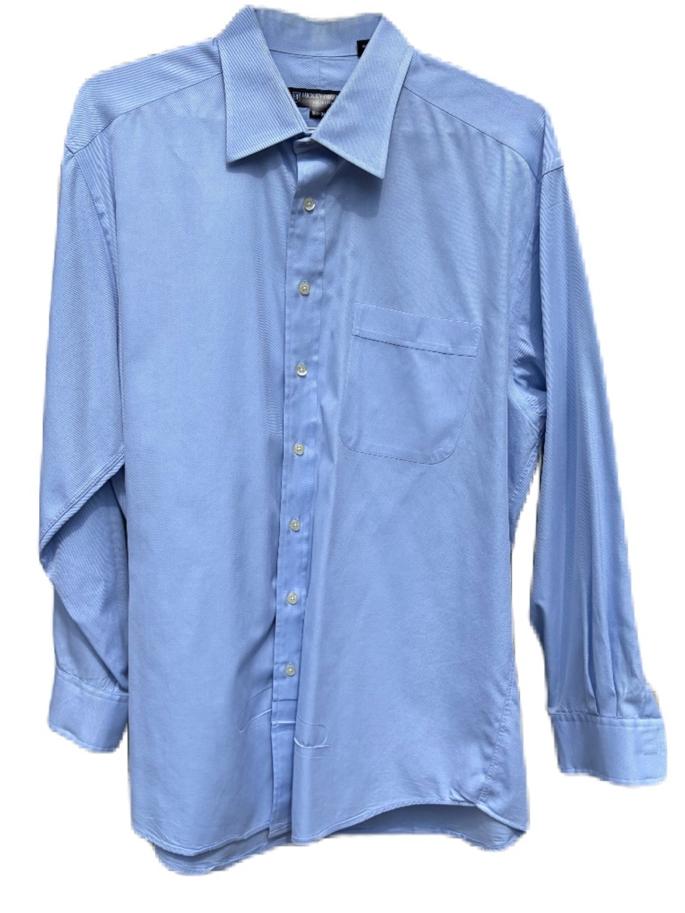 Hickey Freeman Collection dress shirt 16 1/2-34 blue